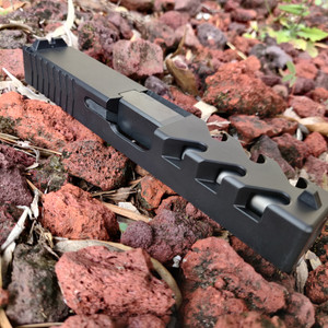 GLOCK 19 PATTERN SLIDE STYLE #6 COMPLETE ASSEMBLY WITH BLACK BARREL