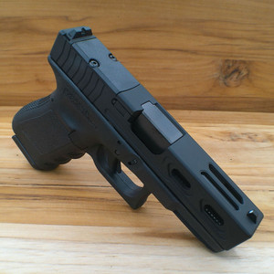 GLOCK 19 PATTERN SLIDE STYLE #7A COMPLETE ASSEMBLY WITH BLACK BARREL GLOCK 19 PATTERN SLIDE STYLE #7A COMPLETE ASSEMBLY WITH BLACK BARREL