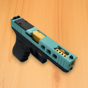 Custom Glock 17 Gen 3, Complete Slide, ROBIN'S EGG BLUE, Style 11 - USA Made