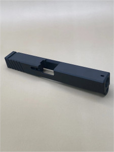 Image of the Kineti‑Tech Glock 17 Gen 3 OEM Style Beveled Stripped Slide featuring classic Glock‑inspired contours, chamfered edges, deep front and rear serrations, and an Armor Black Cerakote finish.

Kineti‑Tech Glock 17 Gen 3 OEM Style Beveled Stripped Slide with chamfered edges and deep front serrations, Armor Black Cerakote.