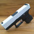 WHITE GLOCK 43 SLIDE STYLE #3 COMPLETE WITH BLACK BARREL