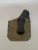 Flat Dark Earth Kydex holster with belt clip attached and riveted edges, shown from the front on a neutral background.

FDE Kydex holster for Glock 43/43X with adjustable cant, IWB/OWB compatible, made in USA.