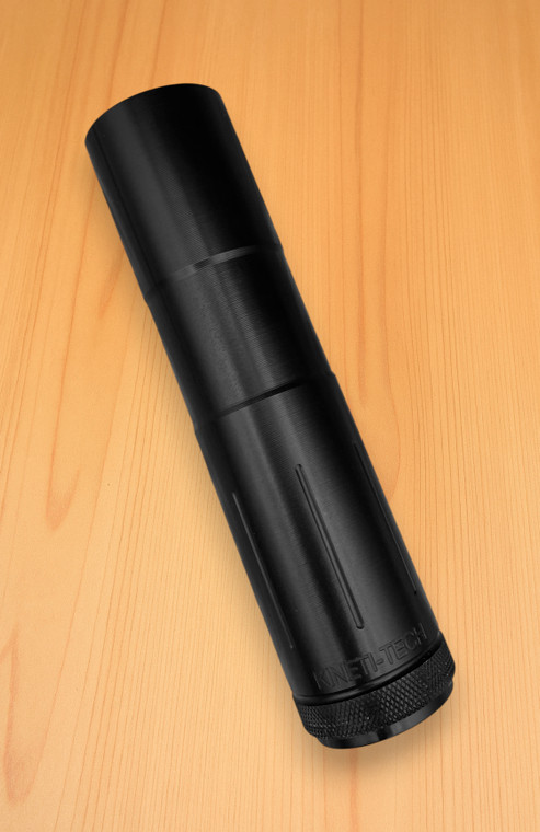 Linear‑slot barrel shroud tube with knurled base featuring a smooth black finish and elongated straight slots machined parallel to the tube axis. Designed as a replacement barrel shroud tube for proper barrel coverage and secure installation.

Linear-slot barrel shroud tube with knurled base in black finish.