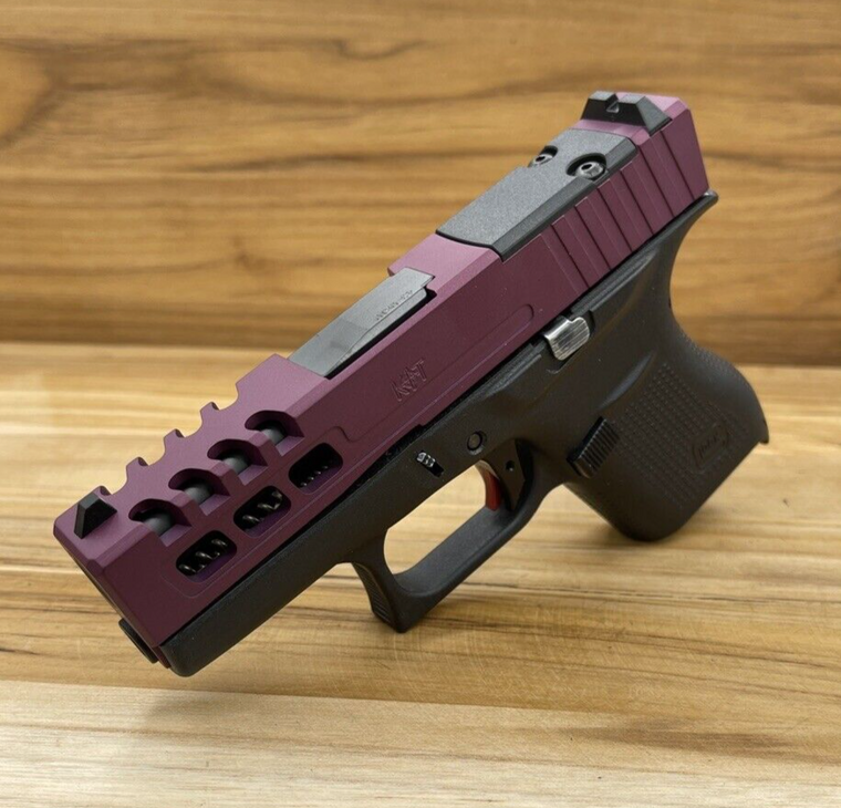 Glock 43 43x Black Cherry Complete Slide Lighting RMSc Cut BLACK Barrel