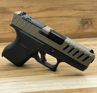 Glock 43 43x Complete FDE custom Slide Lighting & Raptor sights Black Barrel 