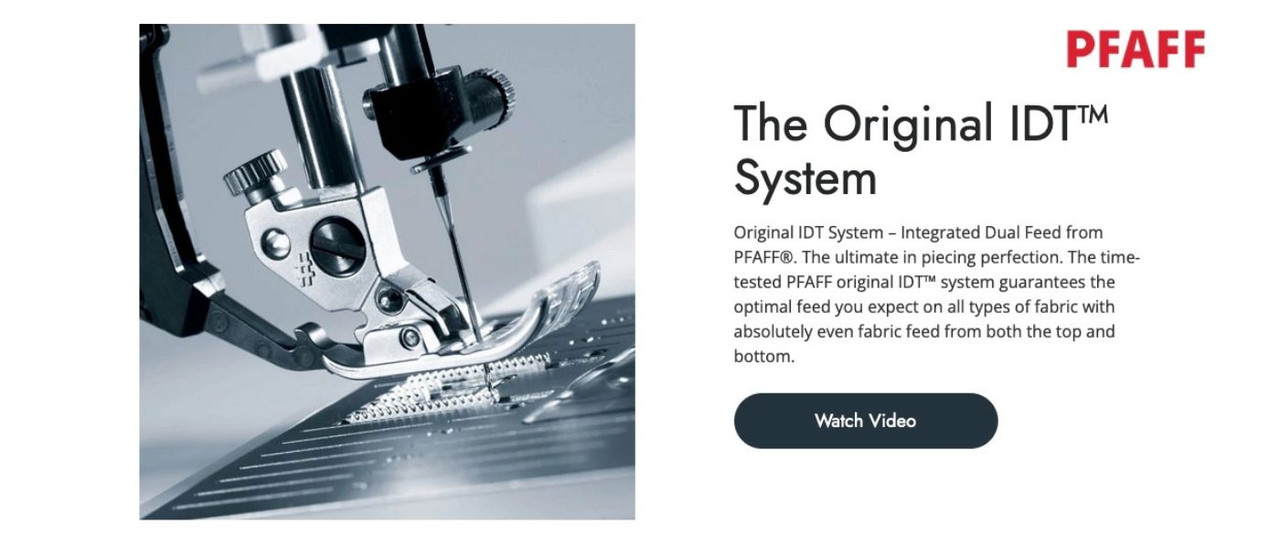 pfaff original IDT system