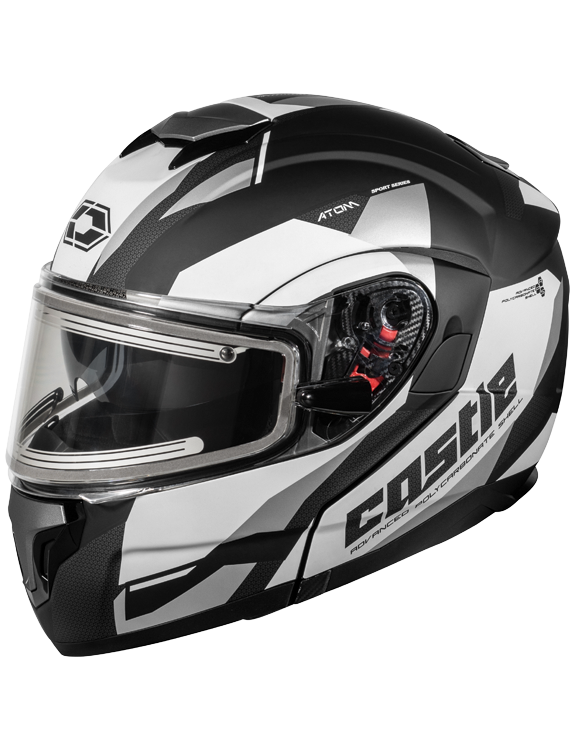 Castle X ATOM SV Transcend Electric Snowmobile Helmet w/Electric Shield