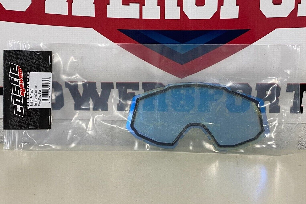 Castle X Blue Iridium / Mirror Replacement Dual Lens for Trace