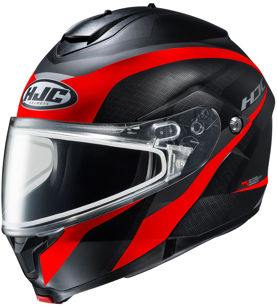 hjc electric snowmobile helmet HJ-09P FR/Less Shield wind tunnel tested rear spoiler that greatly reduces air drag HJC DS-X1 Synergy Snow Helmet