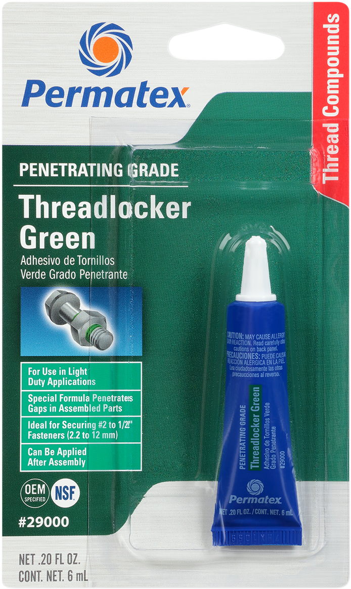 Permatex 290 Threadlocker Green 0.2 U.S. fl oz. MC Powersports