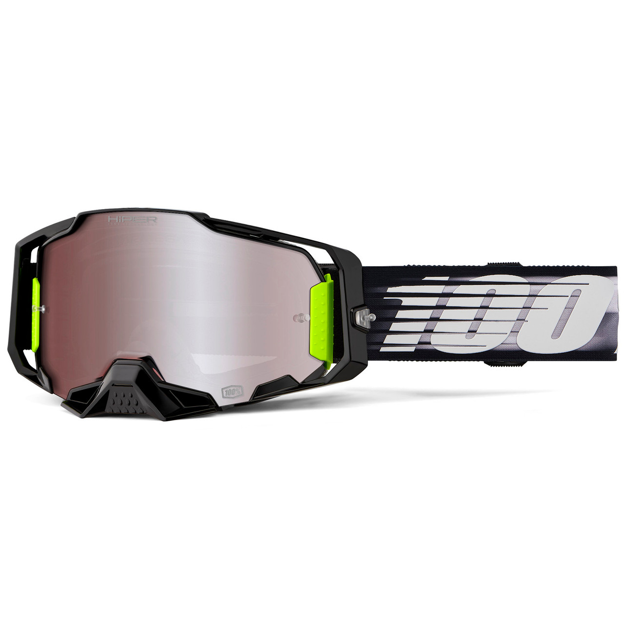 100% Armega Hiper Lightspeed Goggles w/Mirrored Silver Lens - MC