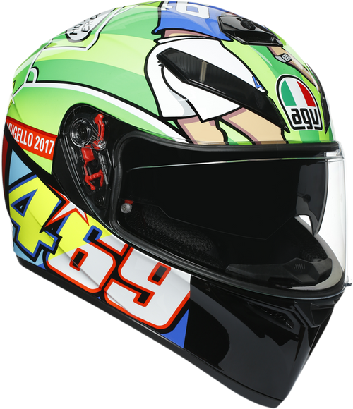 国産正規店agv K-3 Jist top Rossi Misano 2015 ヘルメット セキュリティ・セーフティ