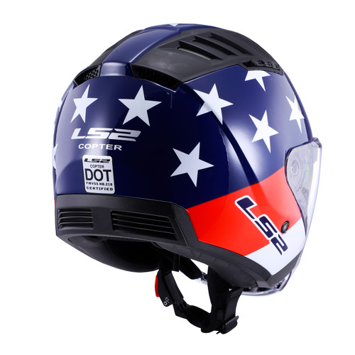 LS2 Copter American (Flag) Open-Face Helmet - MC Powersports