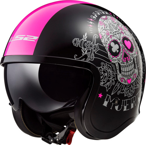 LS2 Spitfire Pink Muerte Open-Face Helmet