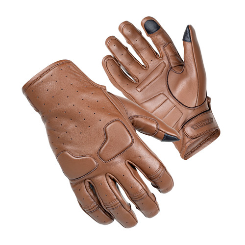 Cortech The Slacker  Women's Traditional Leather Short Cuff Gloves with Knuckle Padding