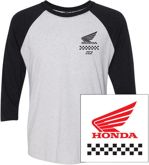 Factory Effex Men's Honda Wing Baseball T-Shirt