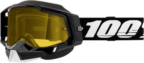 100% Racecraft 2 Snow Yellow Lens Goggles