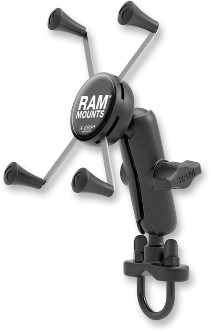 Ram Mounts Device Mount - X-Grip - Large - Handlebar Rail Mount w/U-Bolt Base and Universal Cradle