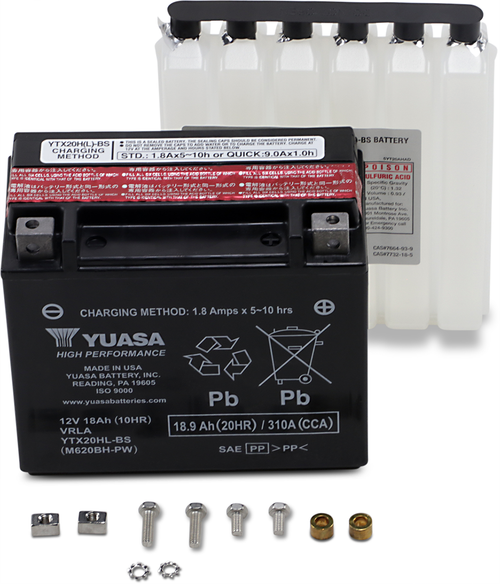Yuasa High Performance AGM Maintenance-Free Battery - YTX20HL-BS-PW - .93 L