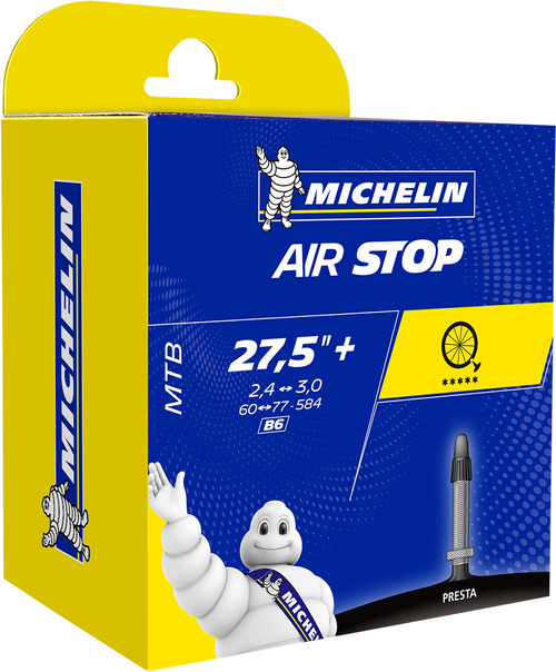 Michelin Air Stop Bicycle Tube - 2.4-inch - 3.0-inch x 27.5-inch - Presta 40 mm