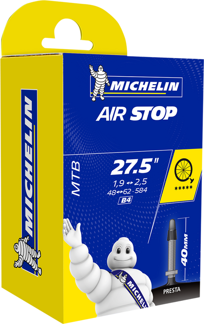 Michelin Air Stop Bicycle Tube -  1.9-inch-2.5-inch x 27.5-inch - Presta 40 mm