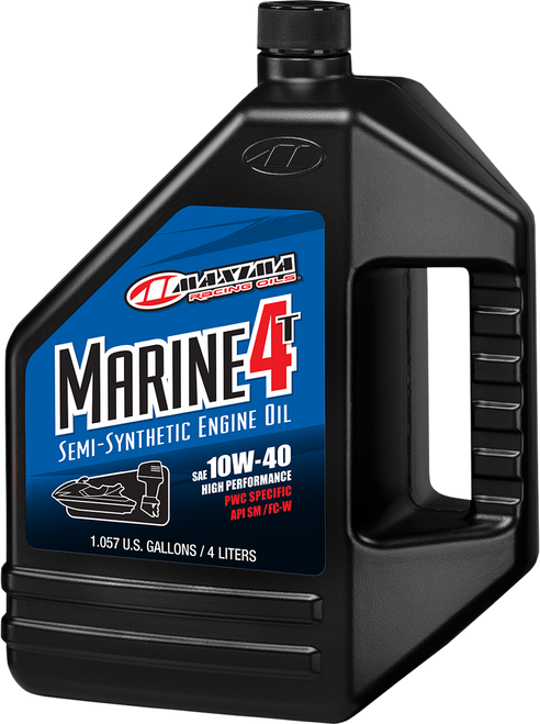 Maxima Racing Oil Marine Synthetic Blend 4T Engine Oil - 10W-40 - 4 L