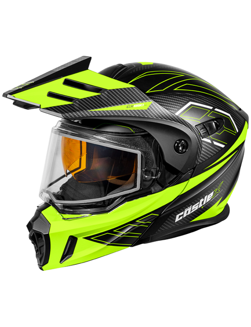 Castle X CX950 V2 Fierce Modular Snow Helmet - Large - Matte Black / Hi-Viz **BRAND NEW**