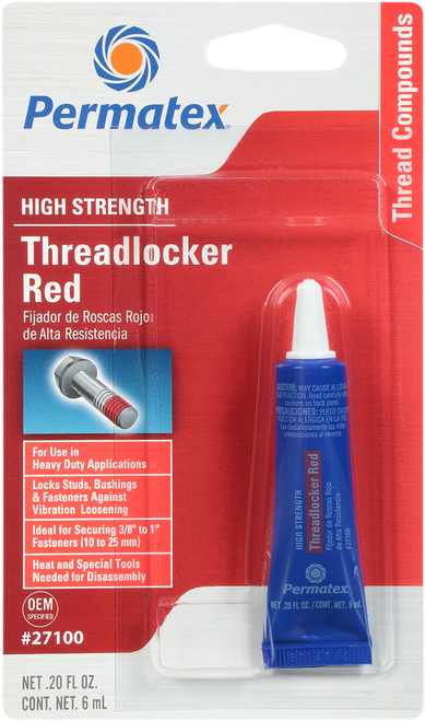 Permatex 271 Threadlocker - Red - 0.2 U.S. fl oz.