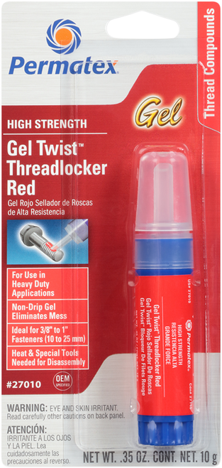 Permatex Gel Twist Threadlocker - Red - 0.35 oz. net wt.