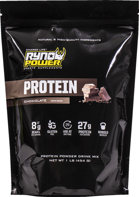 Ryno Power Protein Premium Whey Powder - Chocolate - 1 lb - 10 Servings