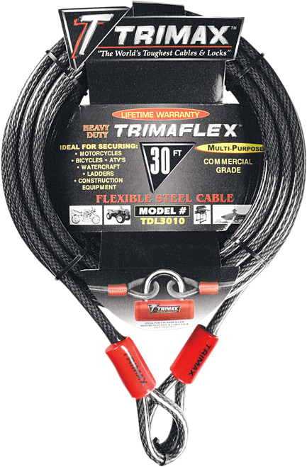 Trimax Trimaflex Max Security Braided Cable Lock - 30'