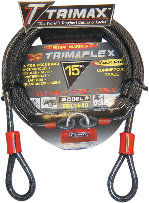 Trimax  Trimaflex Max Security Braided Cable Lock - 15'
