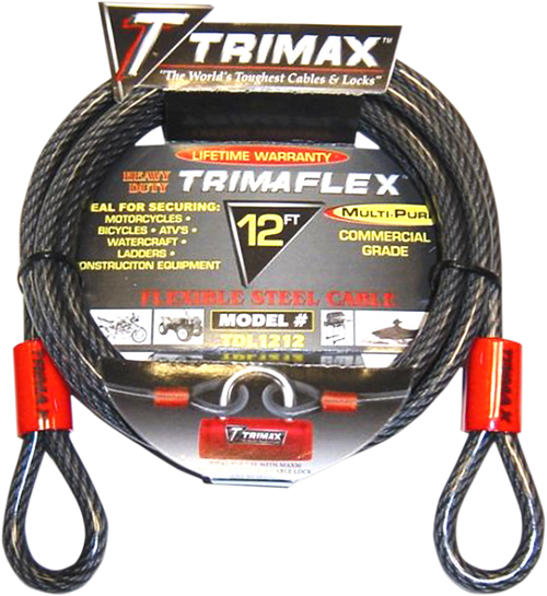 Trimax Trimaflex Max Security Braided Cable Lock - 12'