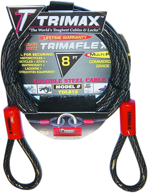 Trimax Trimaflex Max Security Braided Cable Lock - 8'