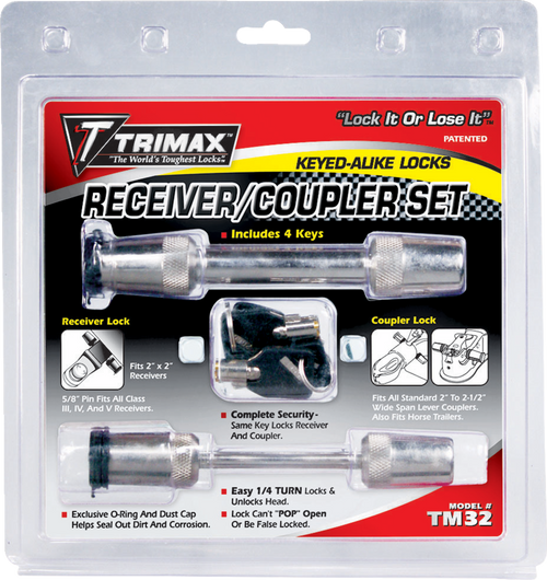 Trimax Premium Coupler and Receiver Lock Set - 2-1/2-inch
