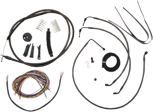 LA Choppers Complete Midnight Braided Handlebar Cable / Brake Line Kit - Standard - For 12-inch - 14-inch Handlebars - FITS: Harley-Davidson **SEE FITMENT LIST** #LA-8010KT2-13M **BRAND NEW**