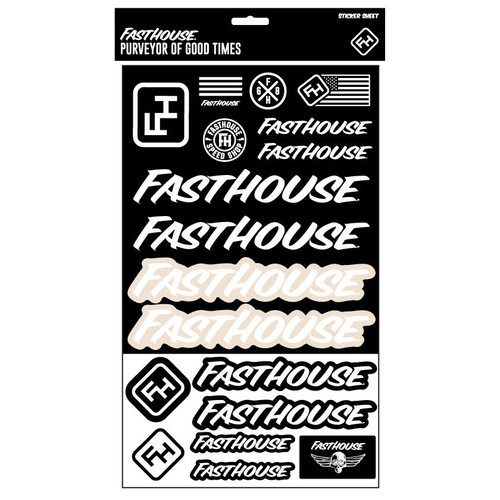 Fasthouse B & W Sticker Sheet