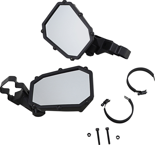 Moose Utility Elite Series UTV Octagon Side Mirrors - Pair