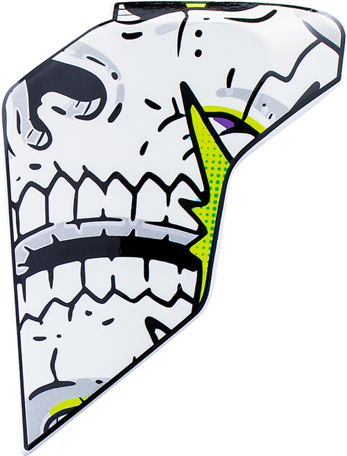 Icon Ultraflite Doodle 3 Helmet Side Plate - Blue