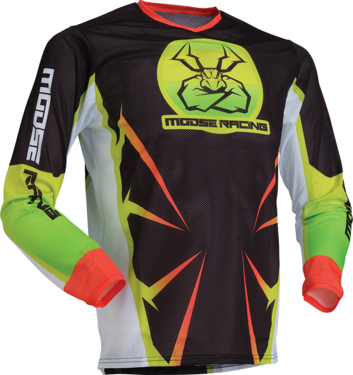 Moose Racing Youth Agroid Racewear Jersey - Hi-Viz / Black - Small