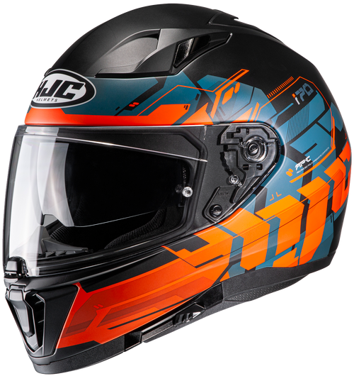 HJC i70 Alligon Helmet - MC-7SF Black / Orange / Bue - XS