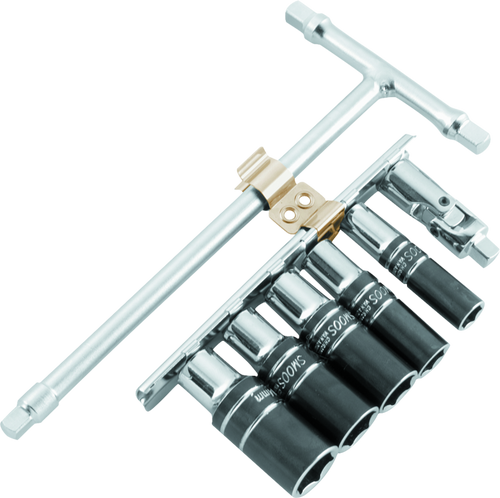BikeMaster 1/4in Drive T-Handle Wrench Set - Metric 6-pt Sockets (8mm/10mm/12mm/13mm/14mm)