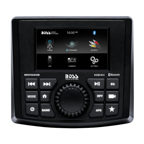 Boss Audio Systems Marine Audio Stereo System Gauge Receiver Bluetooth