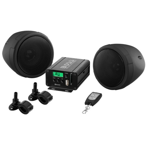 Boss Audio Systems Motorcycle Speakers and Amplifier Audio Sound System