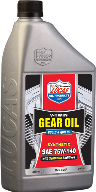 Lucas V-Twin Synthetic Gear Oil - 75W140 - 1-Quart