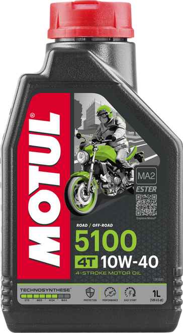 Motul 5100 Ester/Synthetic Engine Oil - 10W40 1L