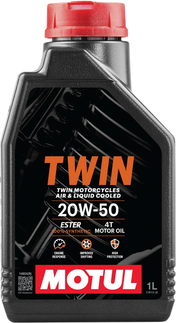 Motul Twin 100% Syn Oil - 20W50 1qt