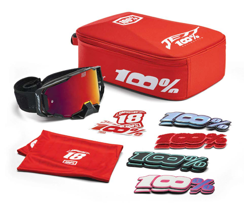 100% Armega LE Limited Edition Jett Lawrence JettPak Goggle - HiPER Mirror Red Lens