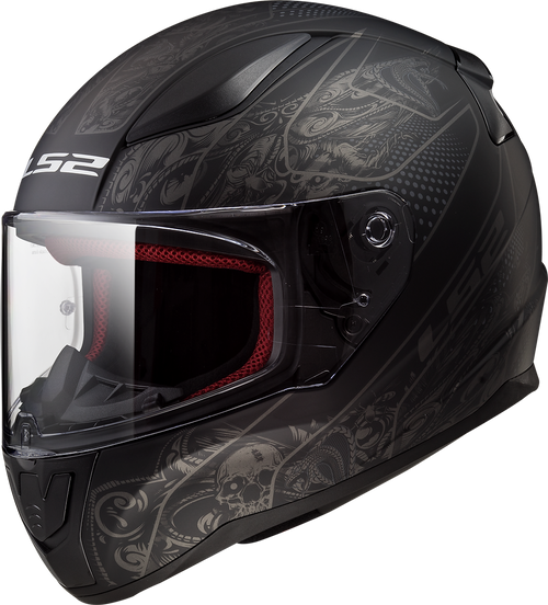 LS2 Rapid II Crypt Full Face Motorcycle Helmet - Matte Black - Small