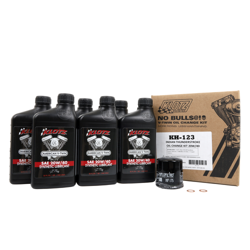 Klotz Synthetic Oil Change Kit - 20W-40 - Fits: 2013-2023 Indian (see list) #KH-123
